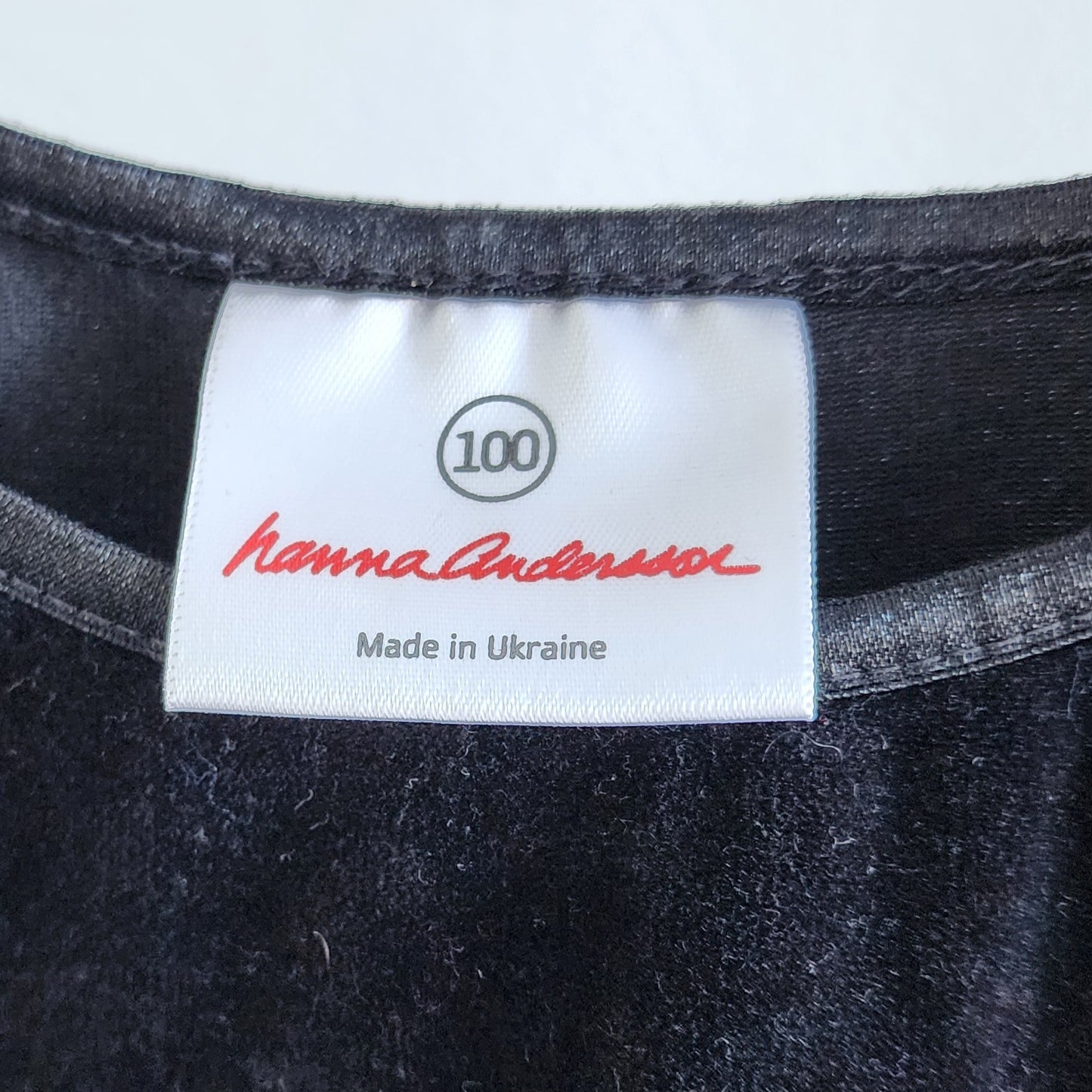Hanna Andersson black velvet dress, size 100 (kids)