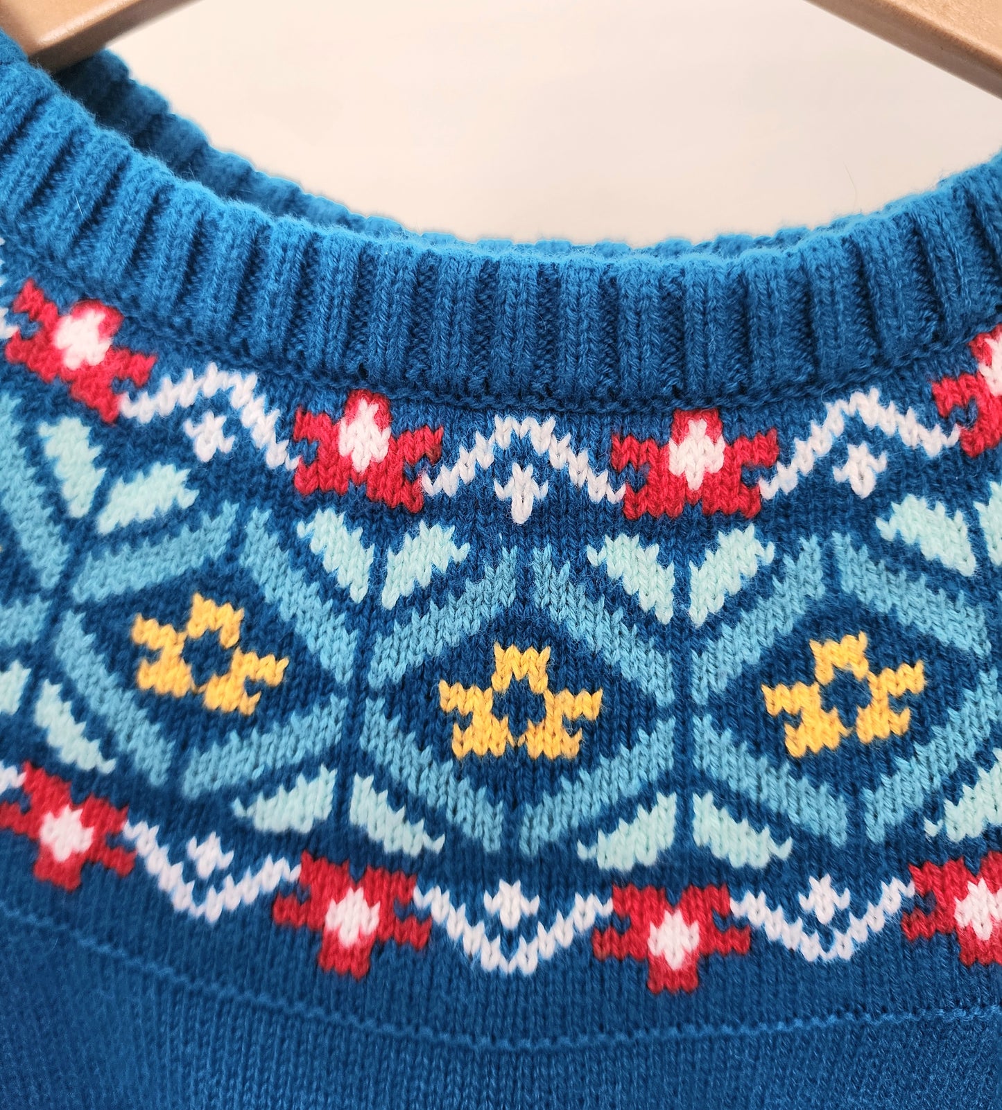 Hanna Andersson Fair Isle blue sweater, size 120 (kids)