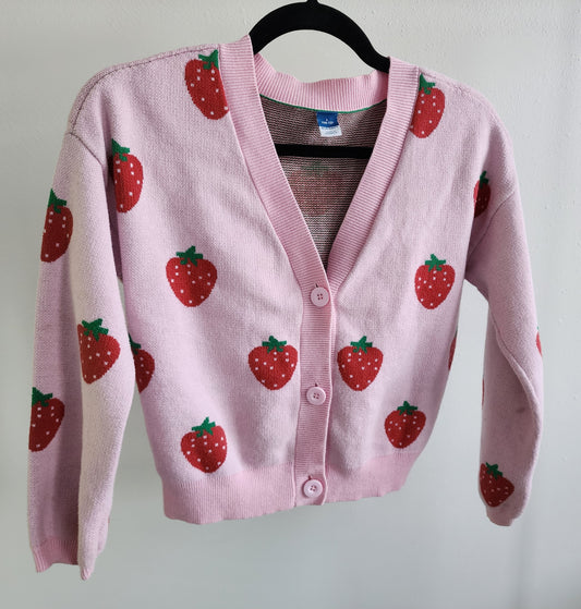 Old Navy strawberry sweater, size 10/12 (kids)