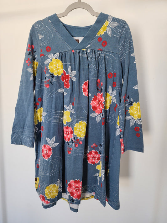 Tea Collection Blue Floral dress, size 8 (kids)