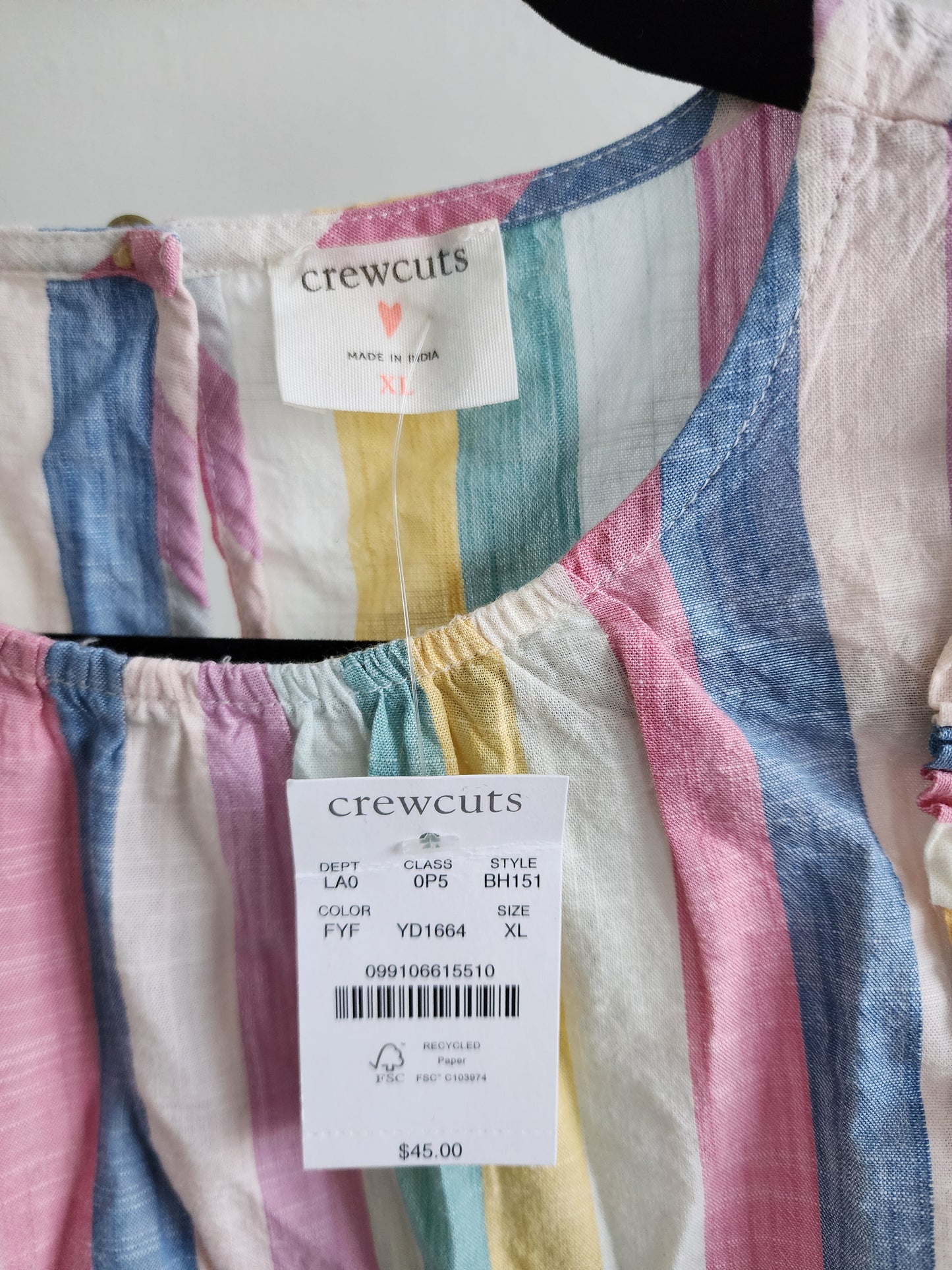 Crewcuts linen shirt, NWT, size XL (kids)
