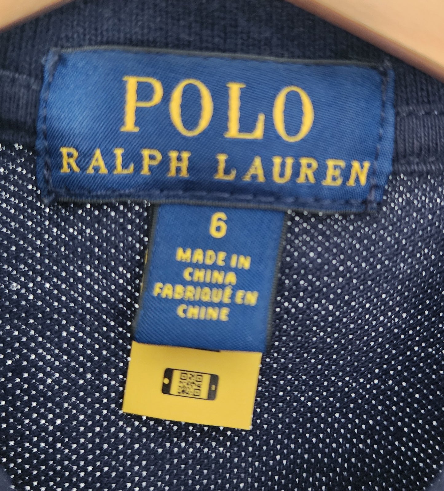Polo Ralph Lauren navy shirt, size 6 (kids)
