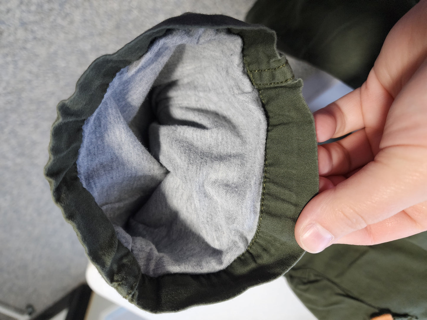 Hanna Andersson green lined cargo pants, size 120 (kids)
