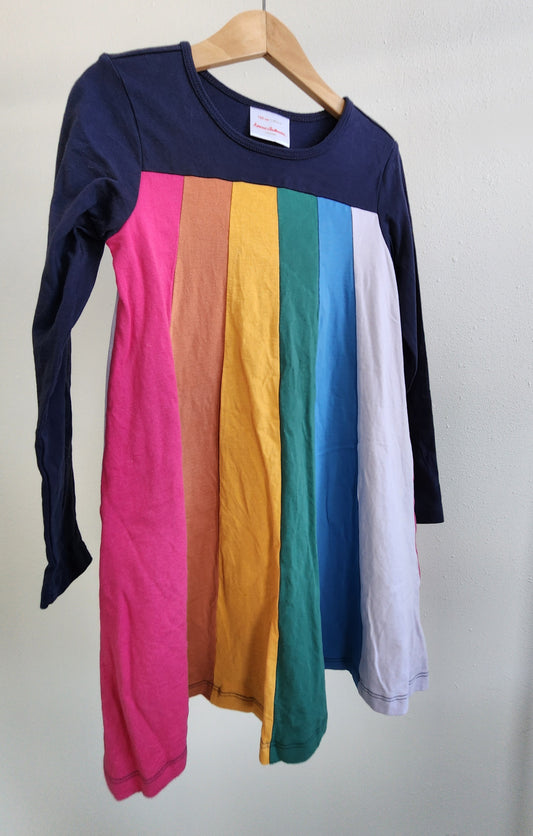 Hanna Andersson Rainbow Flutter Dress, Size 120 (kids)
