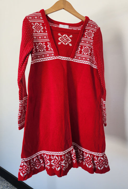 Hanna Andersson Red Sweater Dress, Size 120 (Kids)