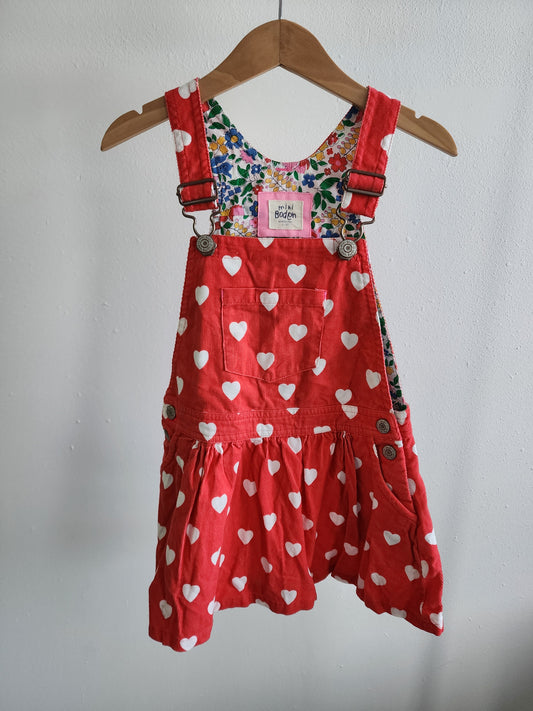 Mini Boden corduroy overalls dress, size 3/4 (kids)