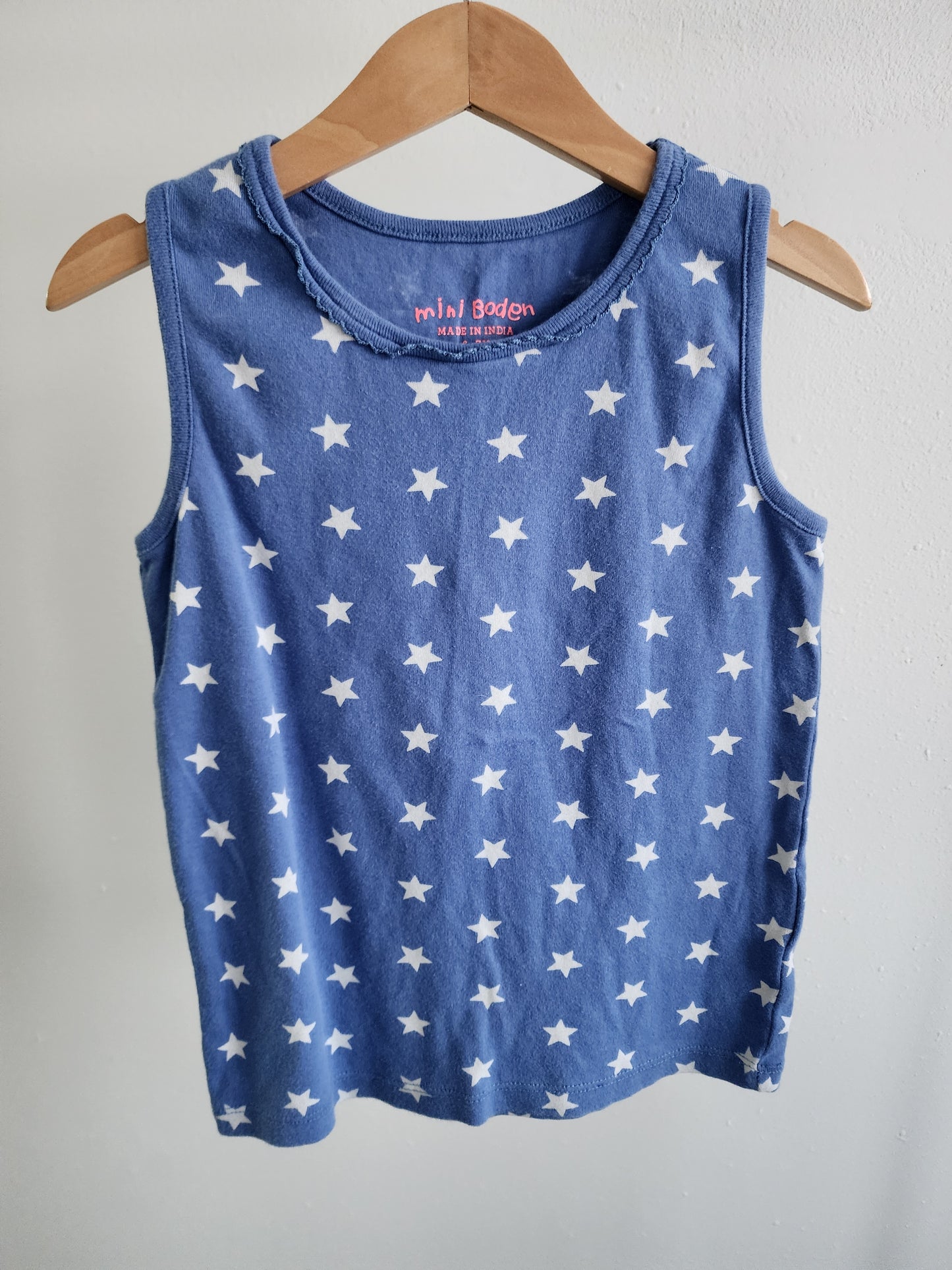 Mini Boden star tank, size 6/7 (kids)