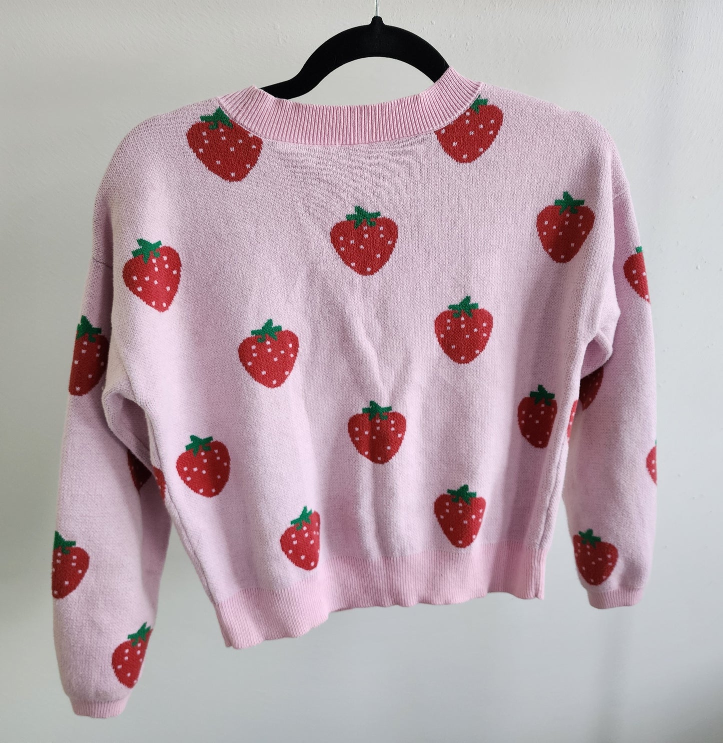 Old Navy strawberry sweater, size 10/12 (kids)