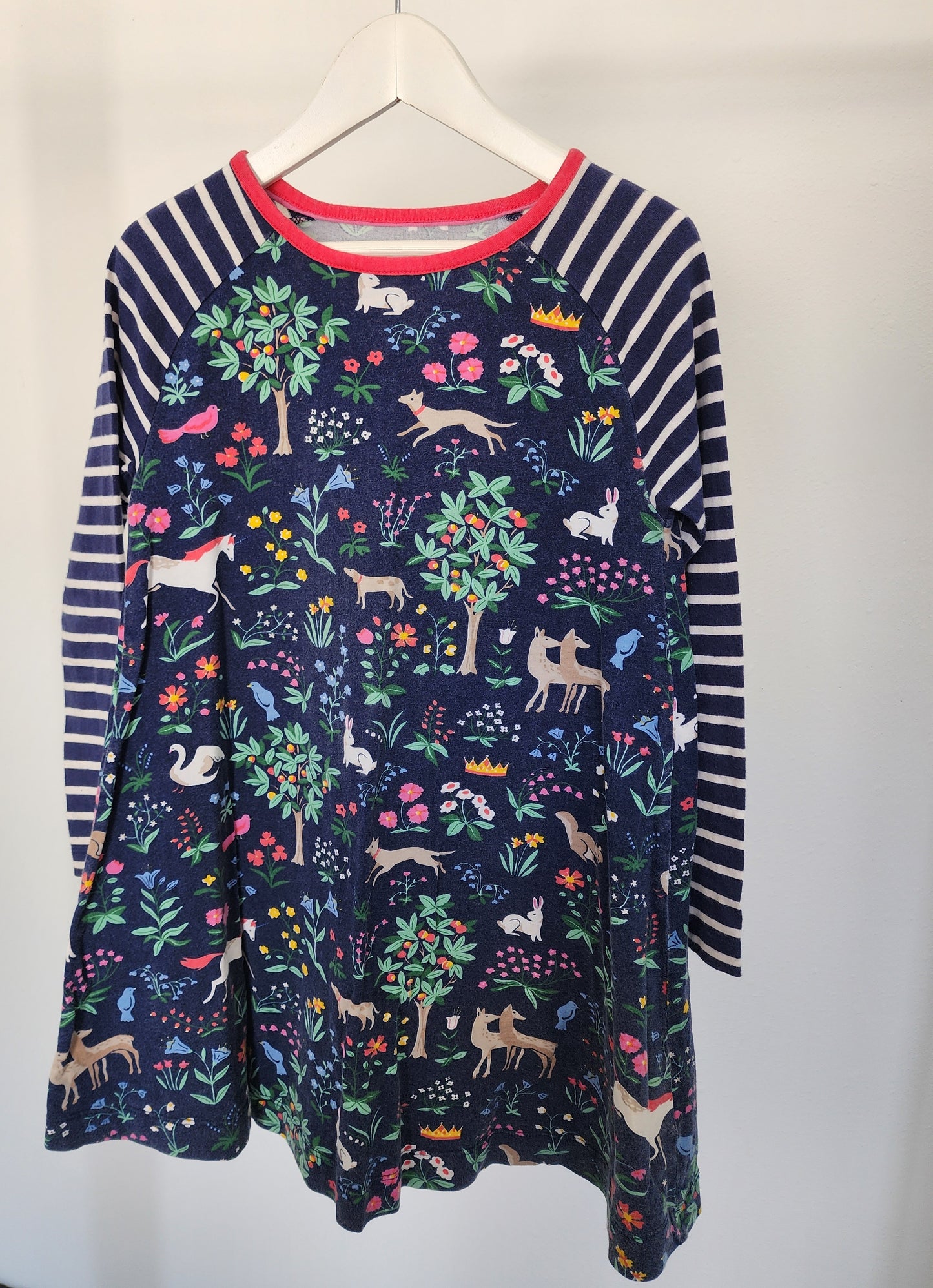 Mini Boden Woodland Dress, Size 7/8 (Kids)