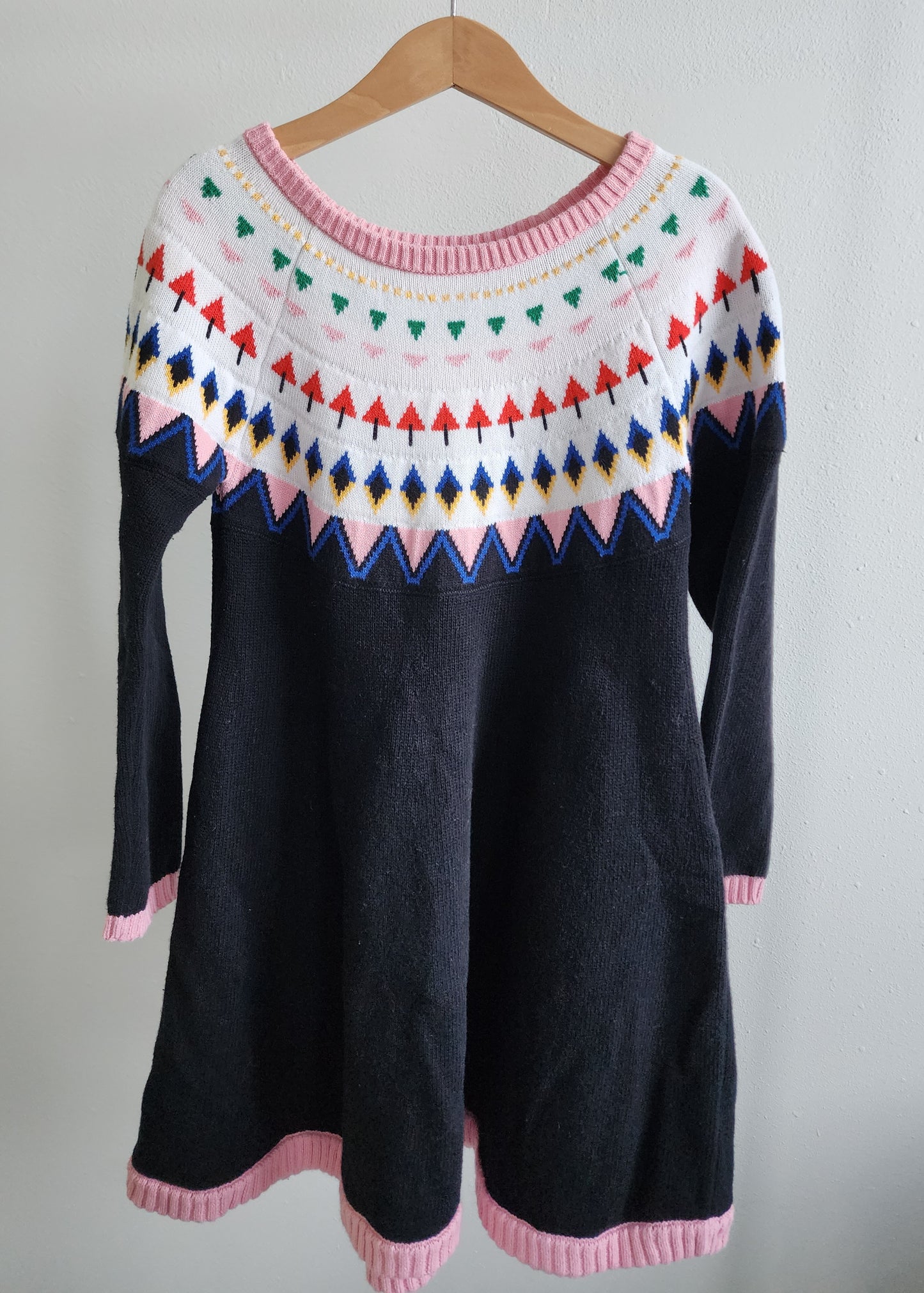 Hanna Andersson Fair Isle Sweater Dress, size 120 (kids)