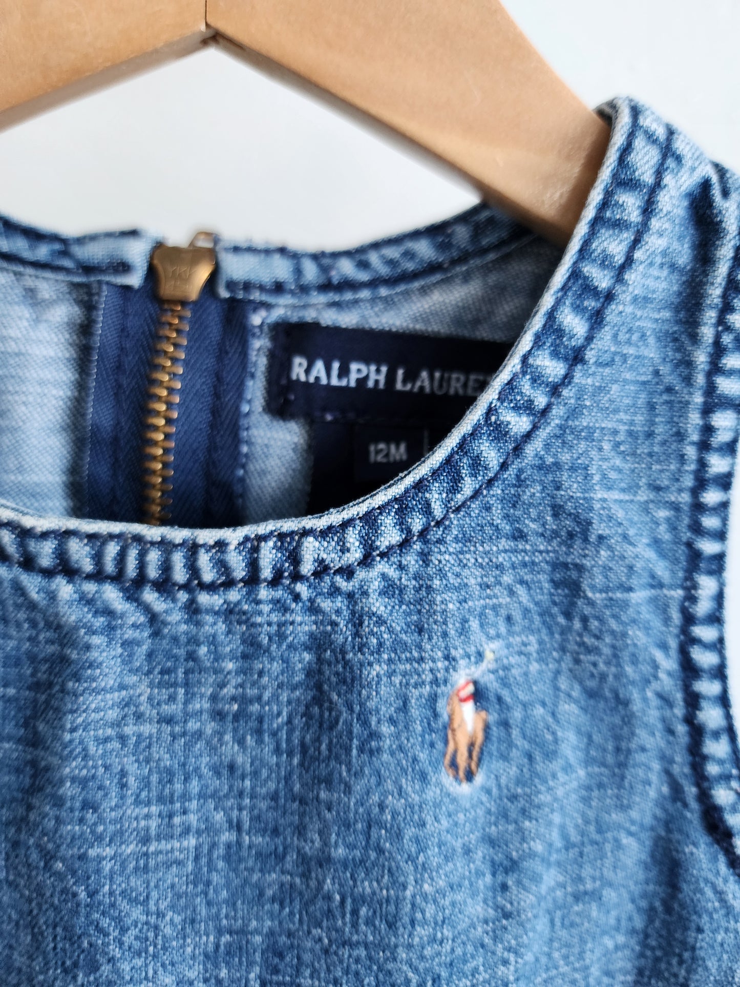 Ralph Lauren denim dress, size 12m (baby)