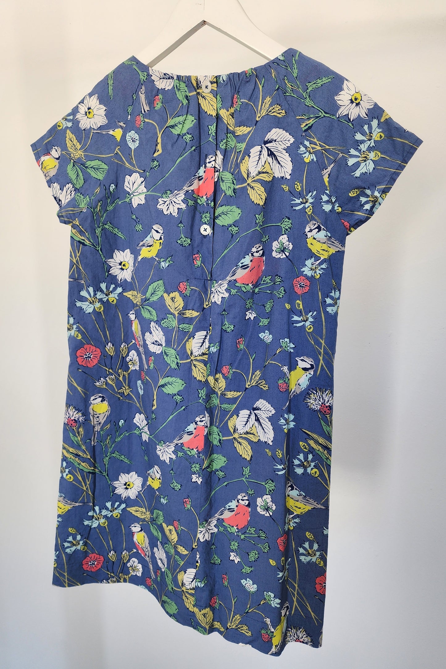 Mini Boden Floral and Birds Dress, size 7/8 (kids)