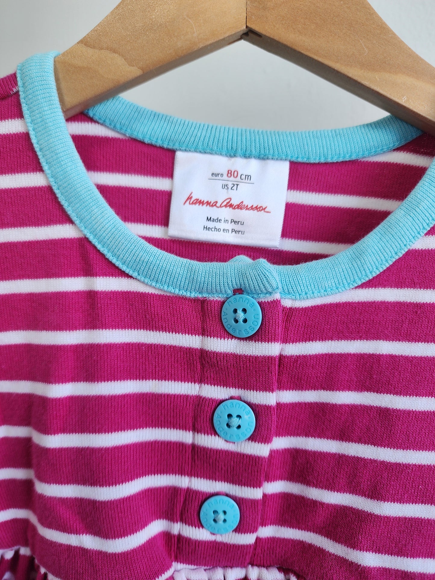 Hanna Andersson set: dress and shorts, size 80 (baby)