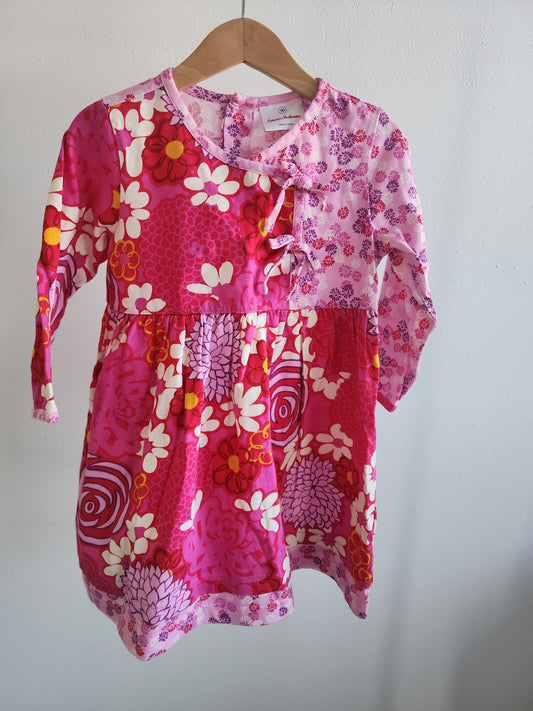Hanna Andersson wrap-style dress, size 90 (kids)
