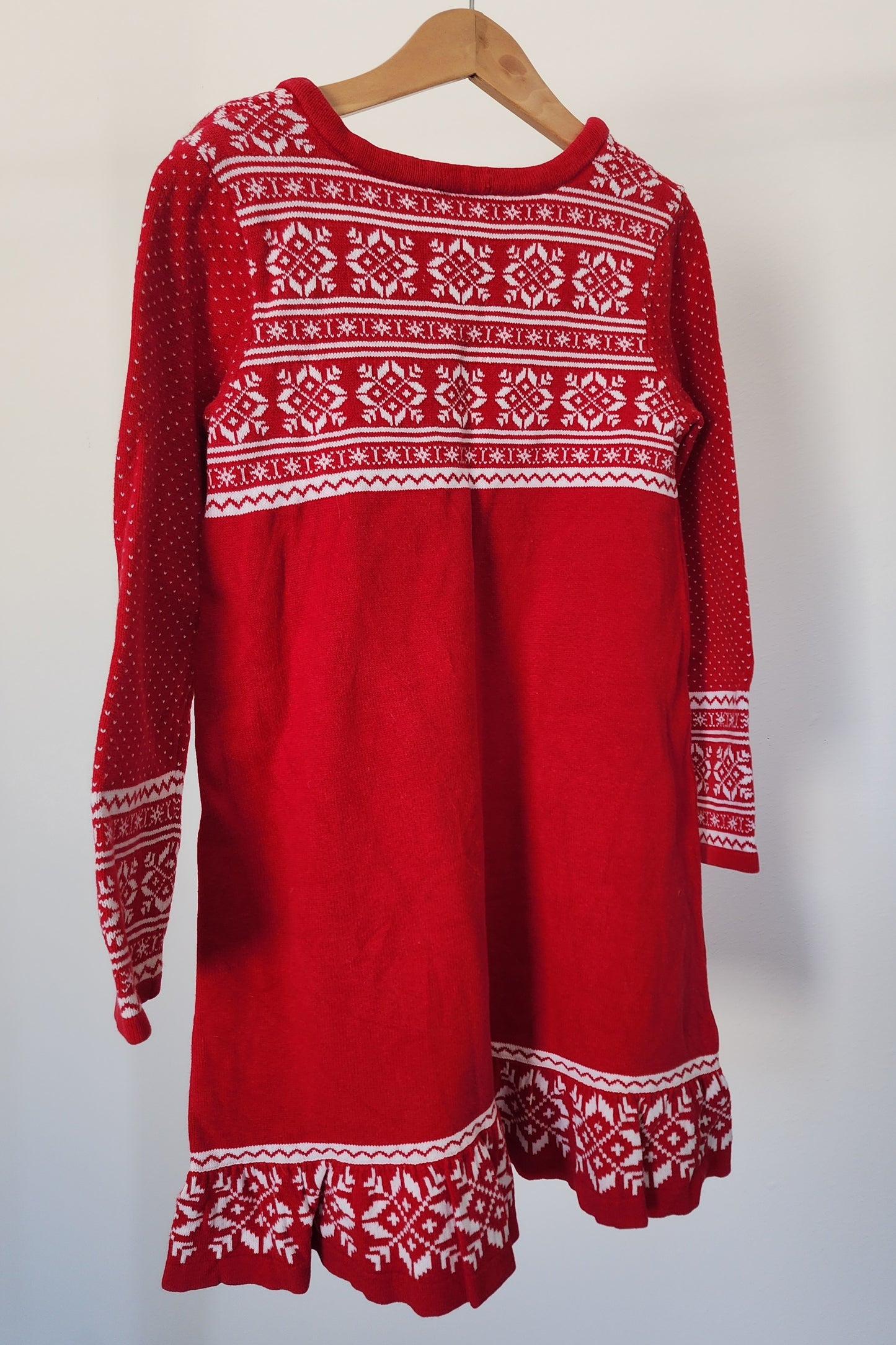 Hanna Andersson Red Sweater Dress, Size 120 (Kids)
