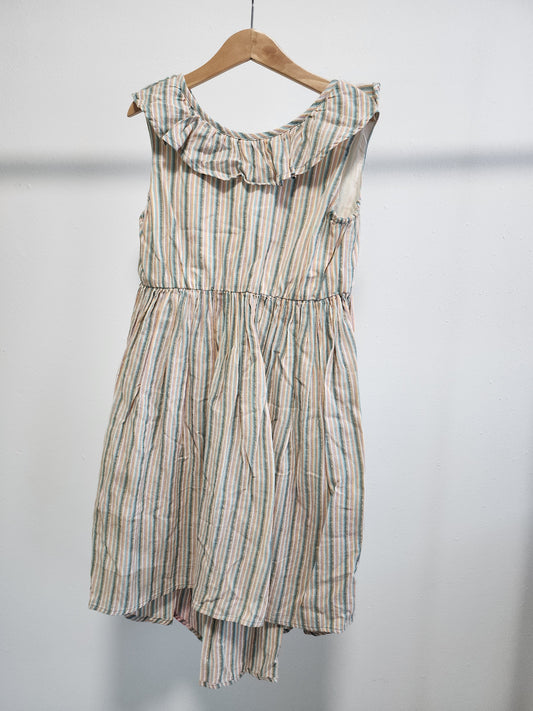 Tea Collection Metallic Stripe Dress, Size 8 (Kids)