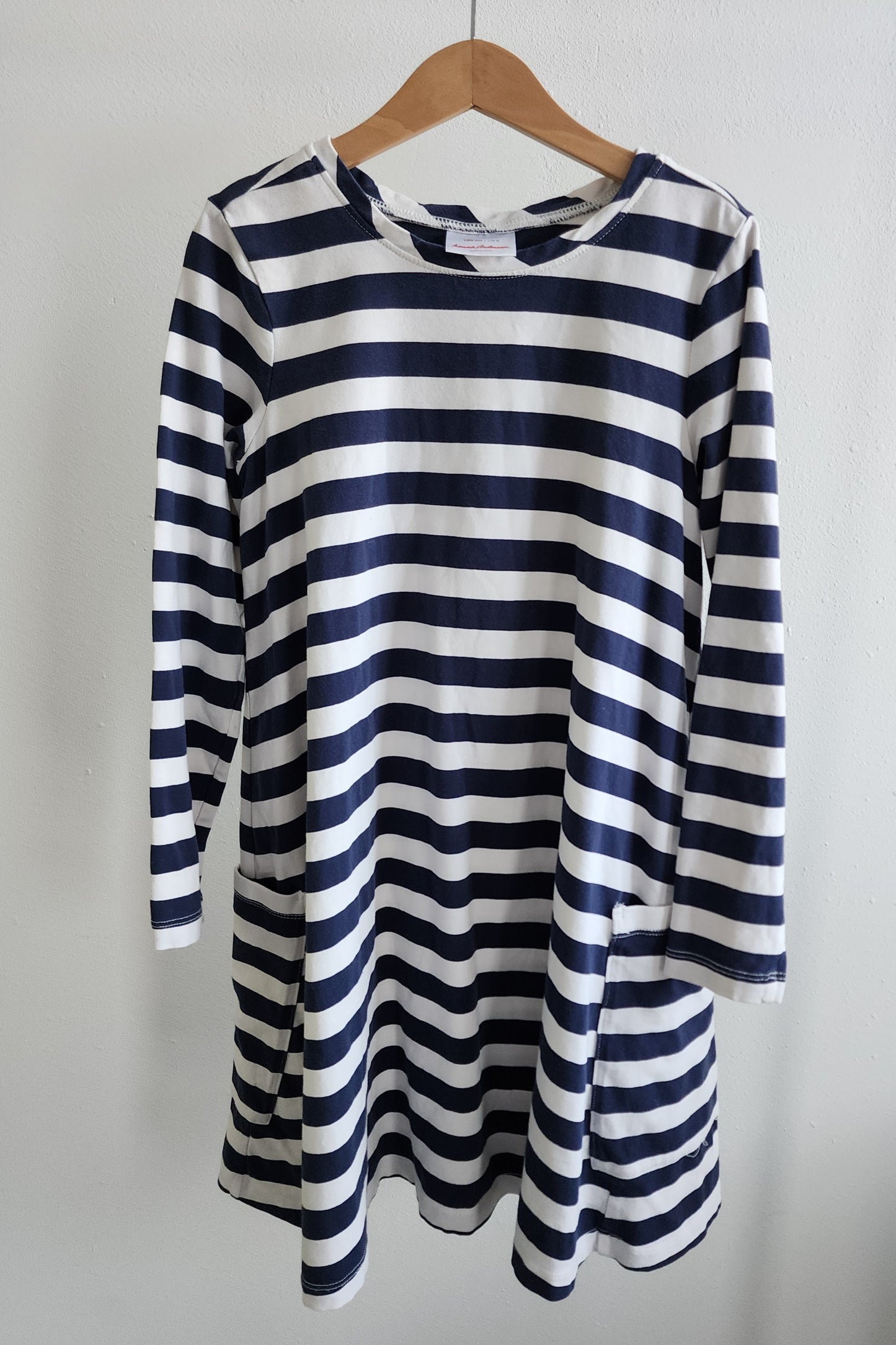 Hanna Andersson Striped Dress, size 130 (US 8 kids)