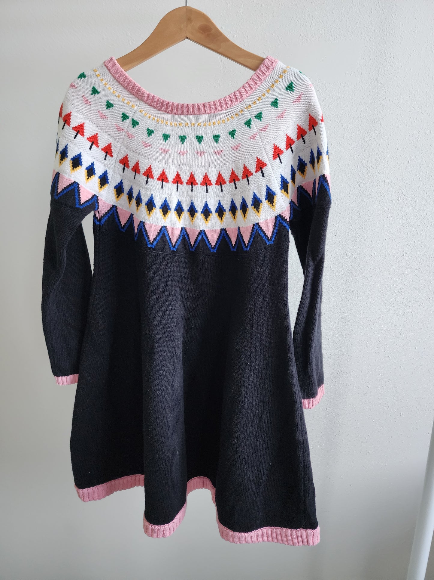 Hanna Andersson Fair Isle Sweater Dress, size 120 (kids)