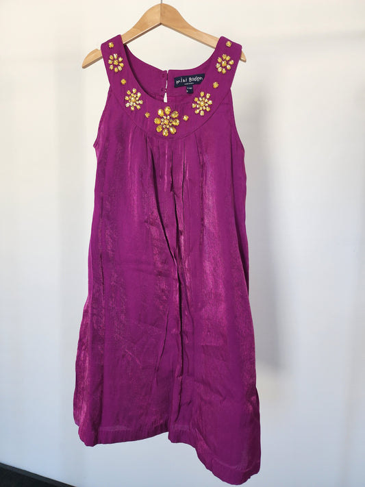 Mini Boden Jeweled Dress, Fuschia, size 11/12 (kids)