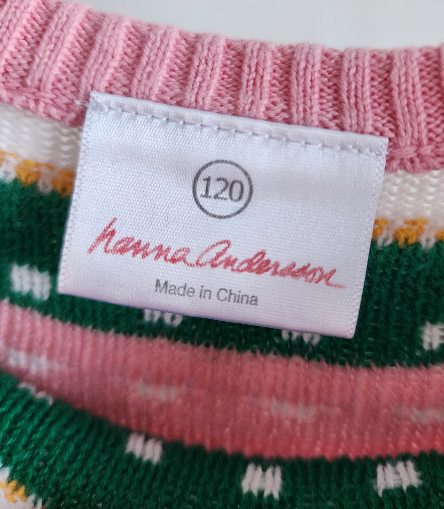 Hanna Andersson Fair Isle Sweater Dress, size 120 (kids)