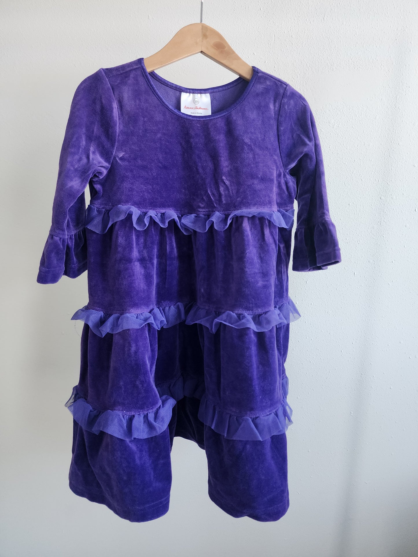 Hanna Andersson velvet dress, size 100 (kids)