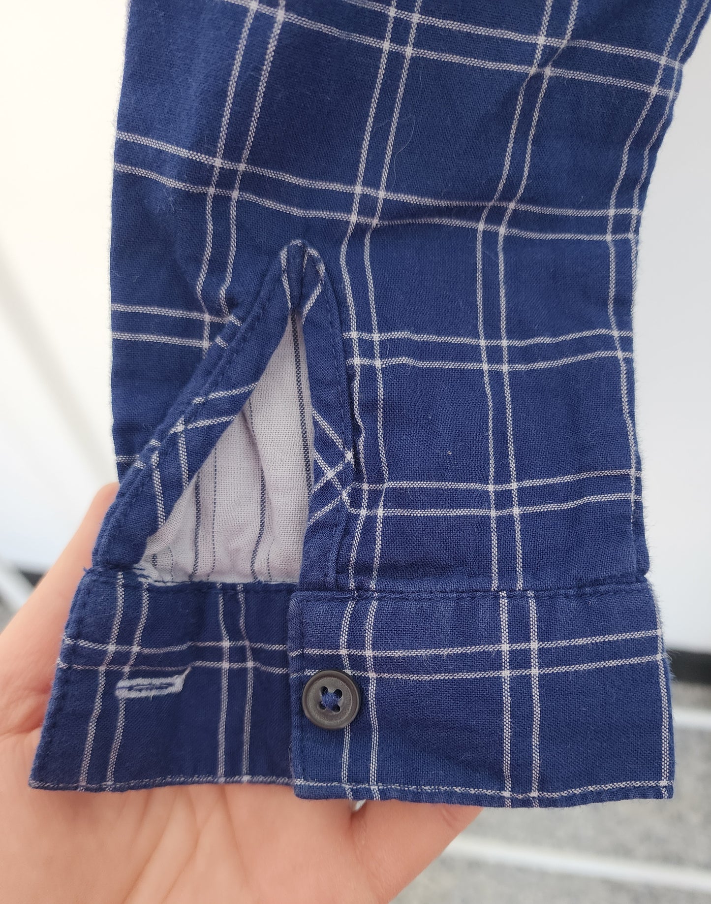 Tea Collection Blue Plaid Dress, size 7 (kids)