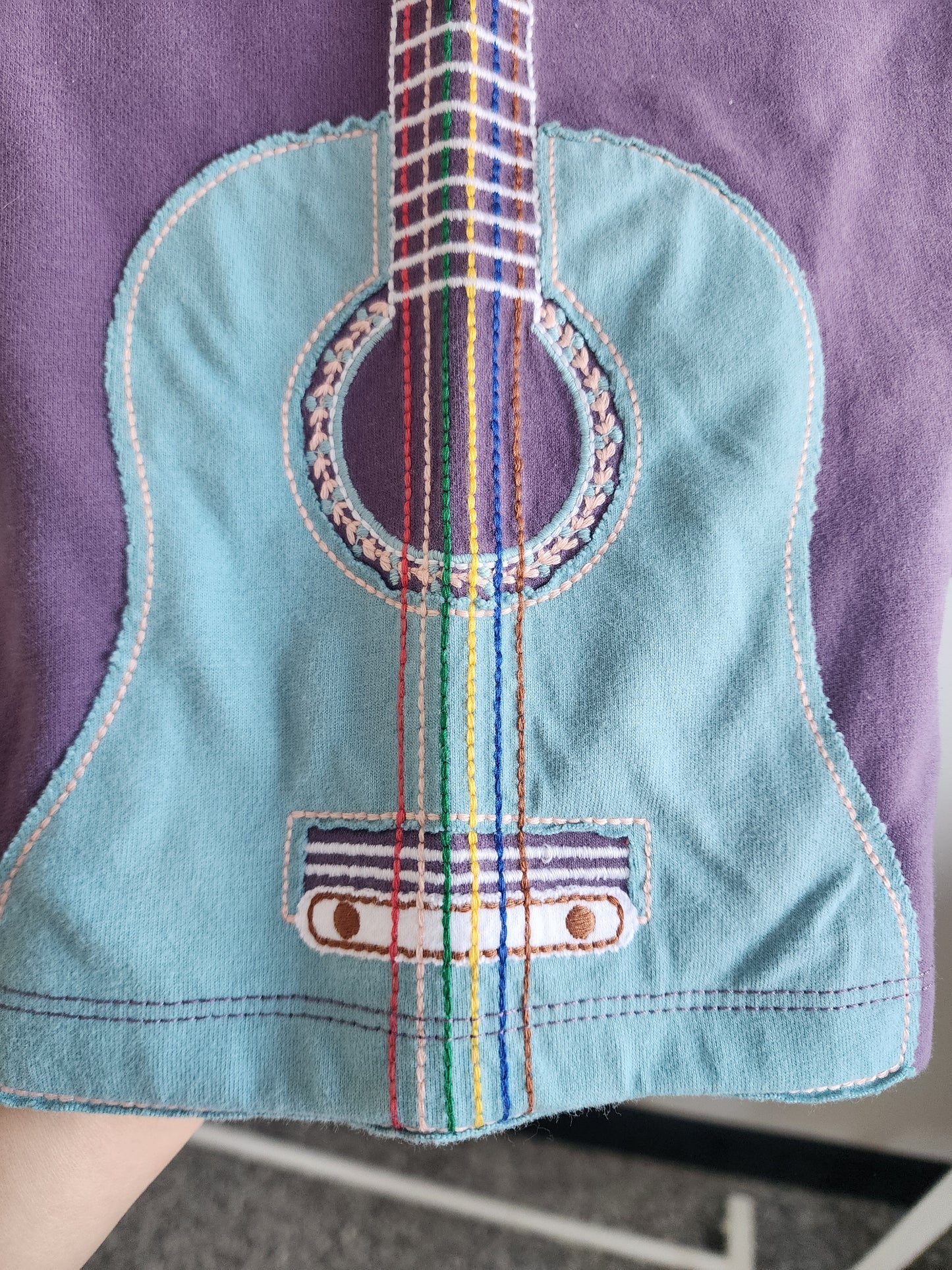 Hanna Andersson Guitar Appliqué Shirt, NWT, size 90 (kids)
