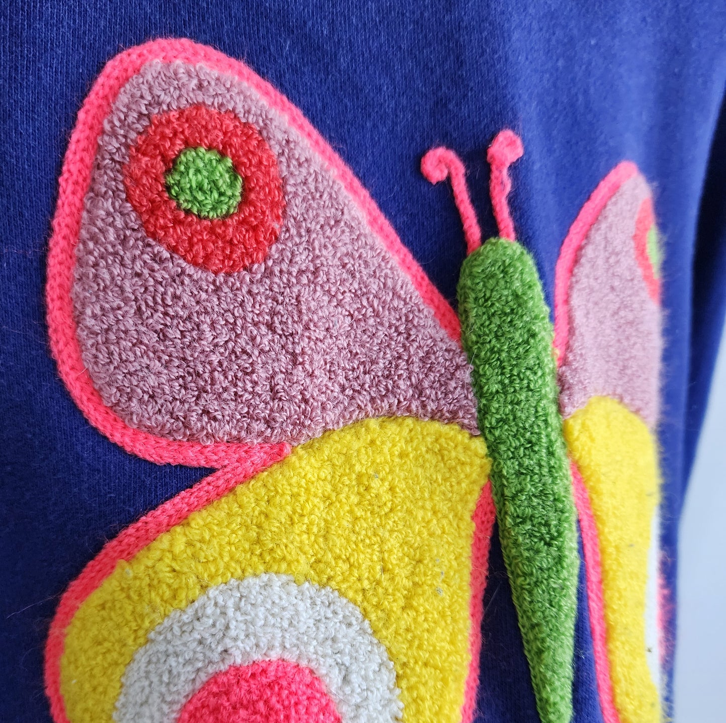 Mini Boden butterfly sweatshirt, size 7/8 (kids)