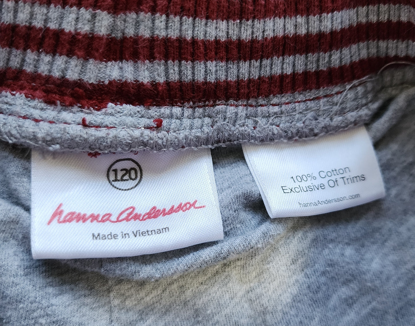 Hanna Andersson red lined cargo pants, size 120 (kids)
