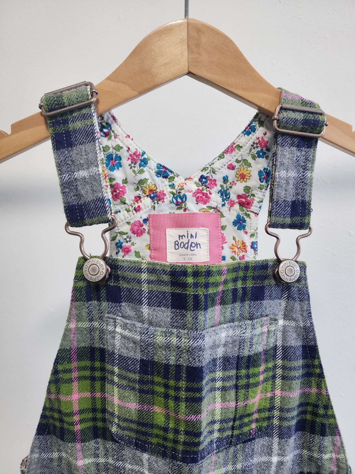 Mini Boden flannel overalls, Size 5/6 (kids)